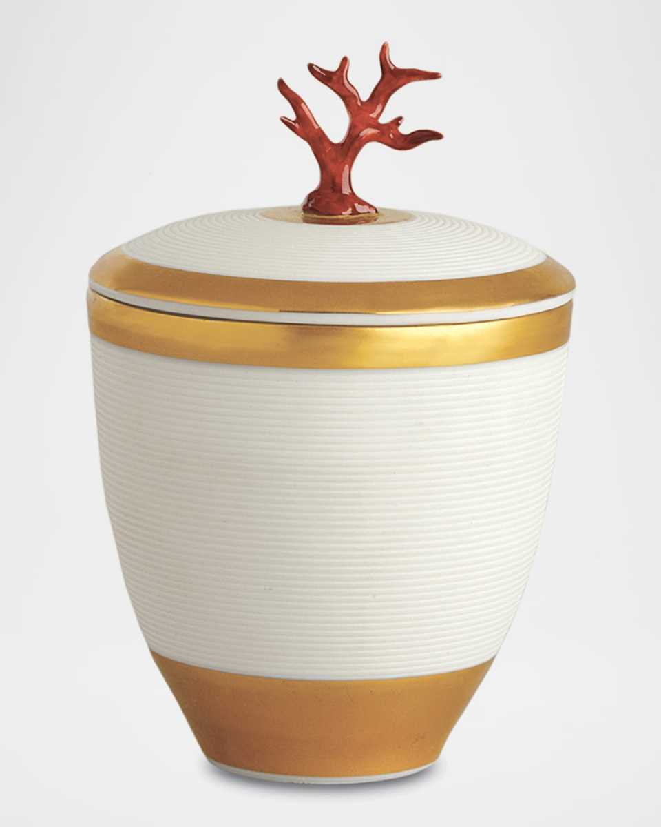 Gold Coral Candle- Pink Champagne